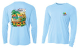 Performance Dri Fit Long sleeve "The Drunken Iguana" SPF Fishing Shirt